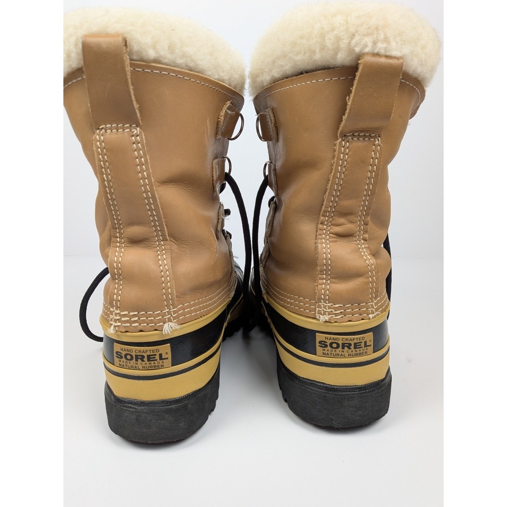 Sorel Caribou Boots Women's 8 Made in Canada Kaufman Leather Winter Snow Boots - Picture 5 of 11